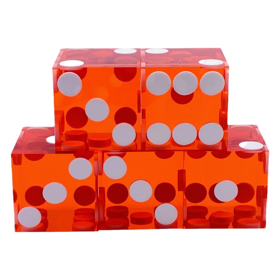 Suministro directo de fábrica 19mm ángulo recto plano transparente color blanco punto dados alemán especial color poker dados al por mayor