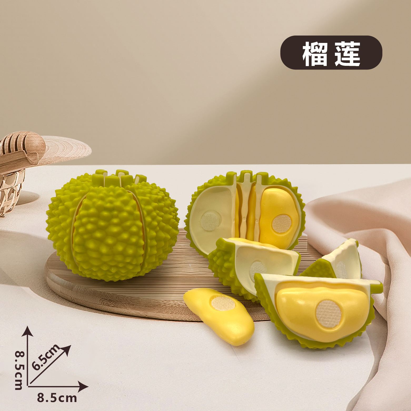 Frutas y verduras a granel que se pueden pelar y cortar, juego de simulación de durian, juego de accesorios de juguete de comida rápida para cortar frutas y verduras para niños