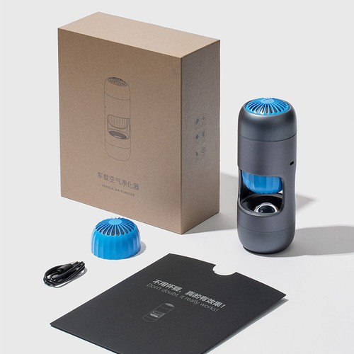 Factory direct sales car air purifier USB home car dual-purpose cup purifier removes smoke, dust and odor formaldehyde