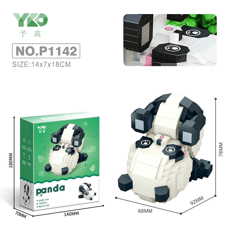 Building Block Panda Set (Lego) — Mini collectible figures, multi-style options