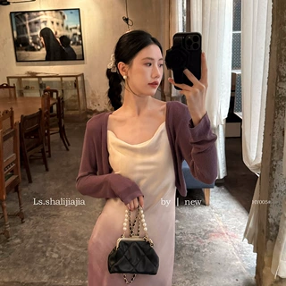 LS 氛围感百搭休闲针织开衫披肩外搭女春夏新款防晒女装上衣HY005