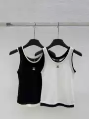 2025 New Luxurious Sequin Mesh Women's Vest Top Fashion Versatile Fine Wool Chanel Style