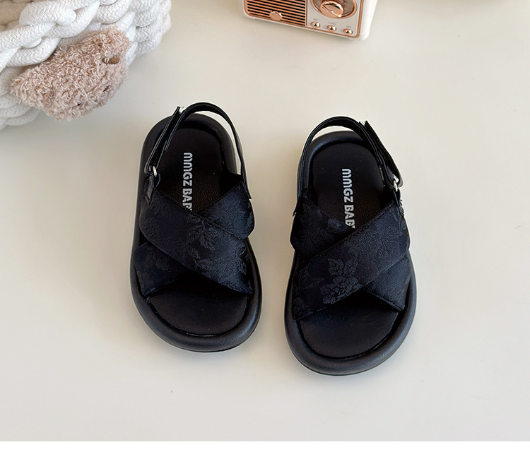 Kids Adjustable Strap Sandals Soft Sole Non Slip Beach Shoes_voghion.com