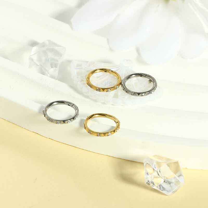 Labret piercing jewelry detail image