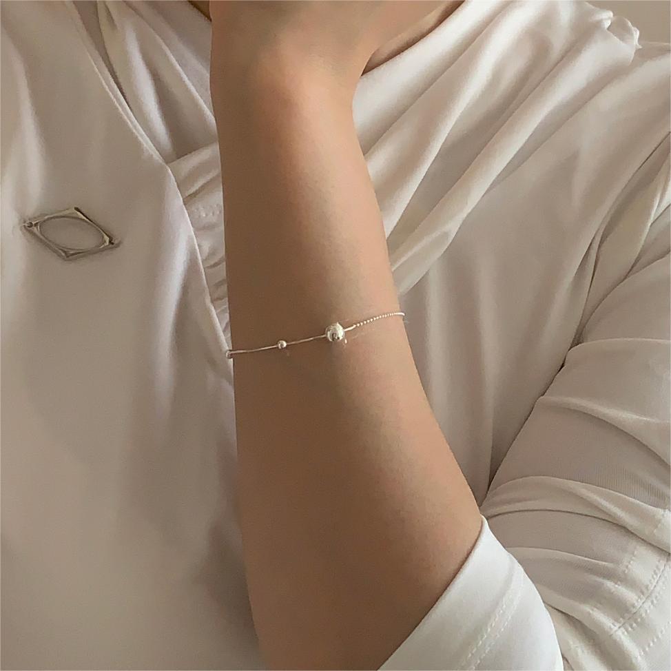 8g Weight Lobster Trigger Clasp Closure Clasp Closure Type 925 Sterling Silver Pendant Material Bracelets Classification 925 sterling silver Chain Material Beaded Chain Chain Type 1 Piece Quantity Holiday, Daily, Street Occasion 925 Sterling Silver Material Ball Pattern All Seasons Season Women's Gender Simple Style Style 1 Piece 925 Sterling Silver Ball 925 Sterling Silver Beaded Chain Bracelets 4