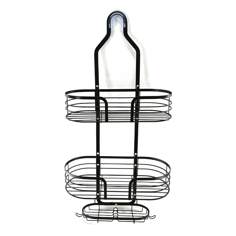 Baño de inodoro transfronterizo rack de almacenamiento montado en la pared ducha sin perforaciones para el hogar estante de ducha de almacenamiento montado en la pared