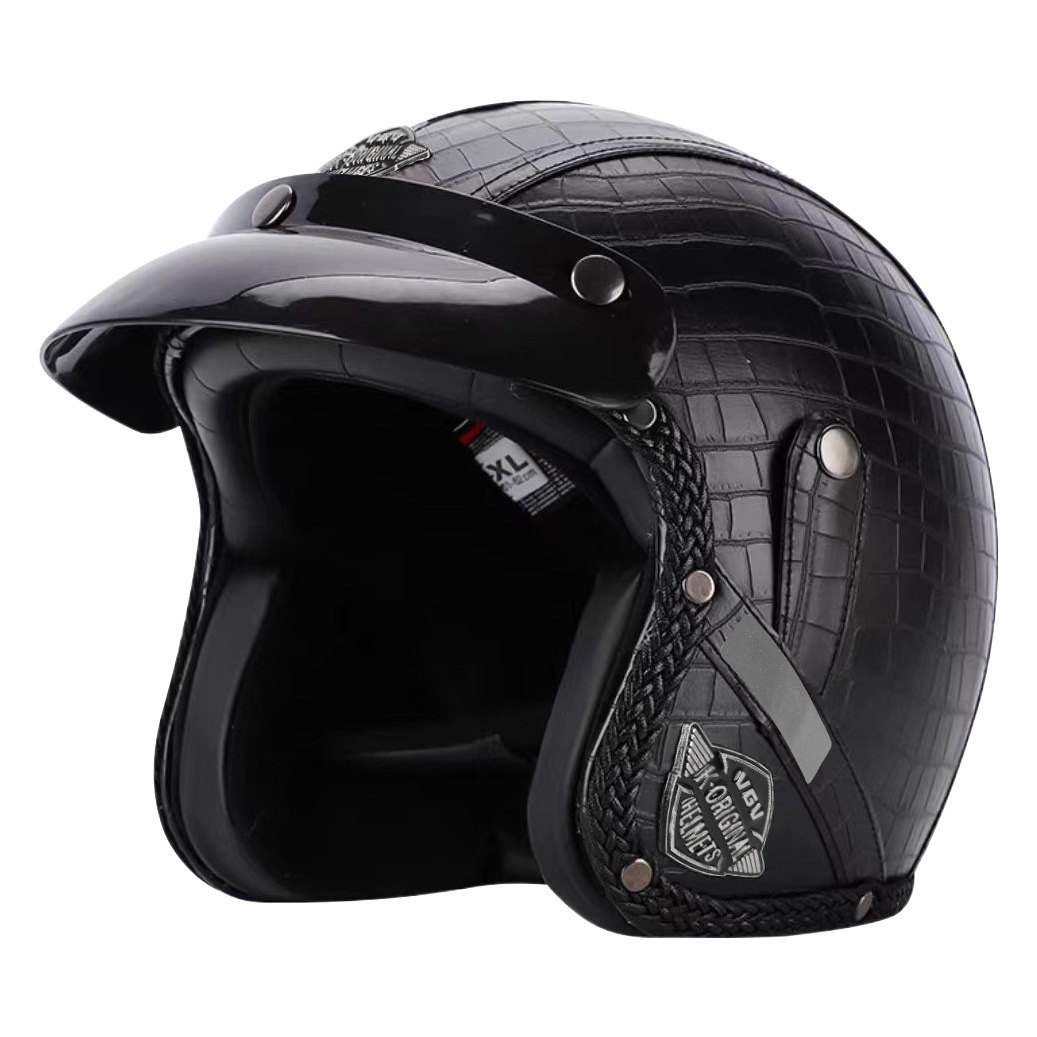 [Spot] sombrero de cuero gafas retro VGV casco de motocicleta 3C certificado retro coche eléctrico casco transfronterizo