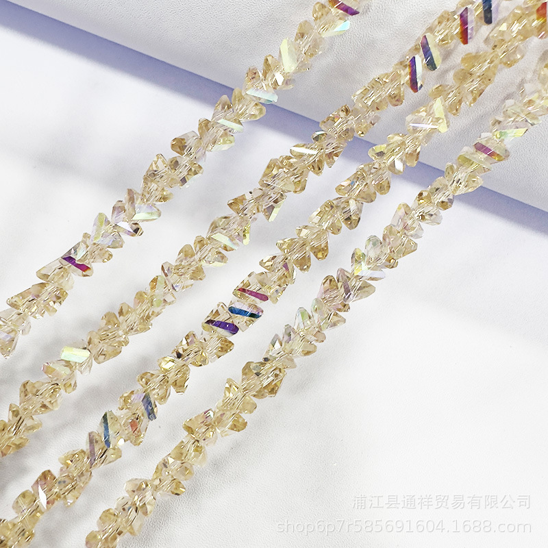 Boutique K9 tarjeta 6mm triángulo cristal cuentas pulsera accesorios para el cabello joyería DIY accesorios de la joyería ventas directas de la fábrica