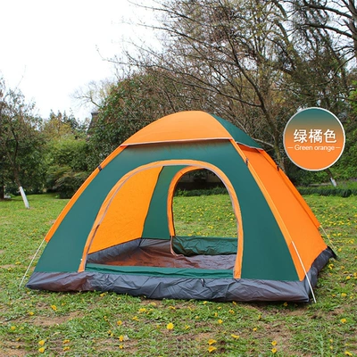 Avtomobil dam çadırları — Outdoor 3-4 People Fully Automatic - green-orange-1-2-persons-automatic-single-door