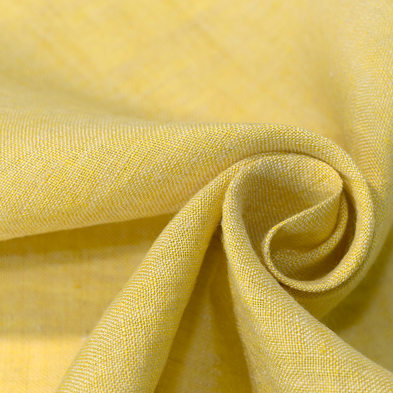 汉麻亚麻色织布 春夏轻薄透气面料 天然抑菌防晒衬衫布料