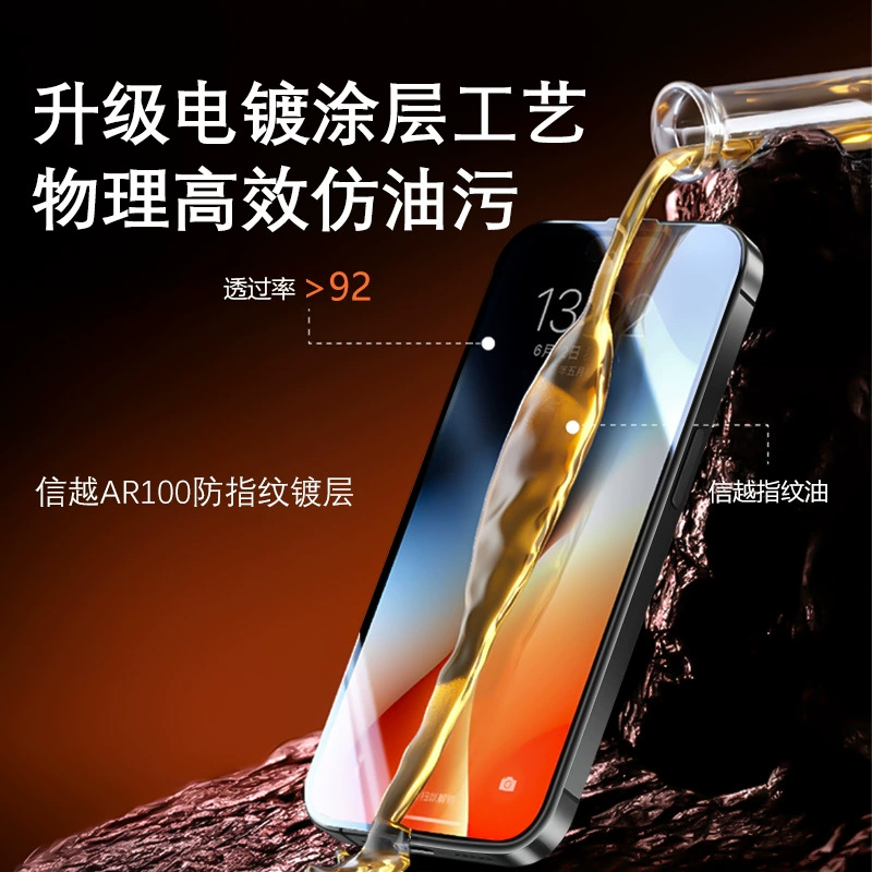 Remax iPhone17 мобильный телефон HD антишпионская защитная пленка Apple закалённое стекло 16 секунд патч-бокс 15 пленок артефакт антишпионский
