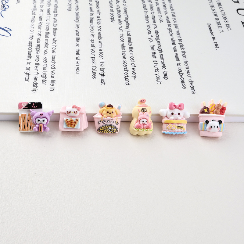 樹脂小物アクセサリー、かわいい動物スナック、漫画手作りDIYクリーム接着剤、下駄バックル、ヘアアクセサリー、アクセサリー材料|undefined