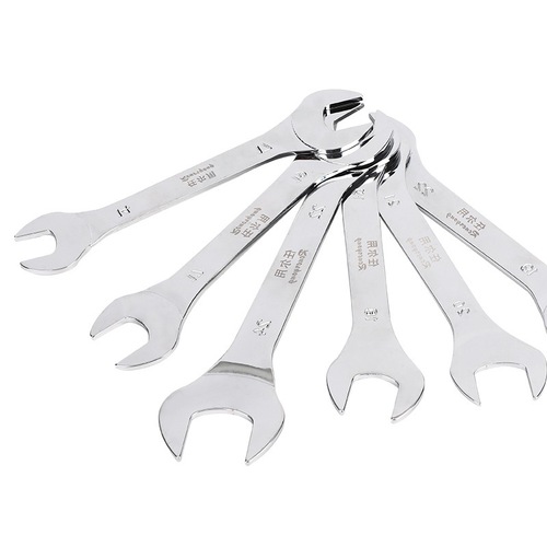 Thin-walled wrench with thin opening.-Double-ended dual-purpose wrench-Thin fork