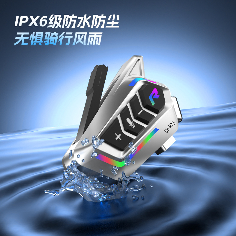 RNG nuevo casco auriculares bluetooth larga duración para llevar motocicleta casco impermeable reduciendo el ruido auriculares de llamada