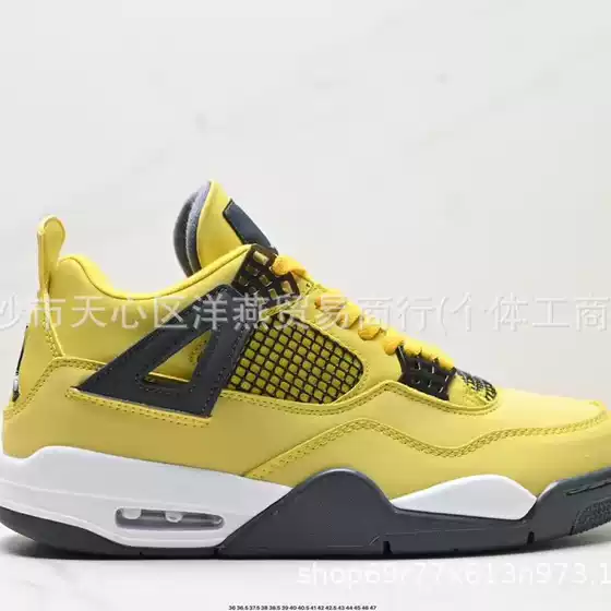 AJ4 White Cement College Blue Paris Air Cushion Basketball Shoes Jordan 4 Non-Slip Durable Unisex Casual Athletic Running Sneakers