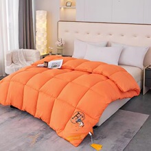 新款艾玛橙秋冬被轻奢大豆纤维被子纯色加厚被芯公司礼品被子批发