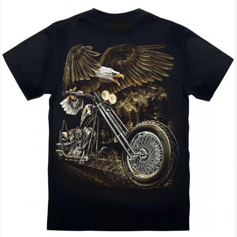 2025 Summer New European and American Popular 3D Digital Printing Short-Sleeved Men's Motorcycle Casual T-Shirt Short-Sleeved Tops 2025 Summer New European and American Popular 3D Digital Printing Short-Sleeved Men's Motorcycle Casual T-Shirt Short-Sleeved Tops