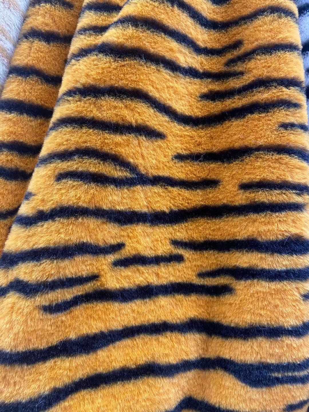 10mm pequeño conejo patrón de tigre colorido leopardo patrón idea amor impreso franela ropa zapatos y sombreros bufanda PET felpa paño