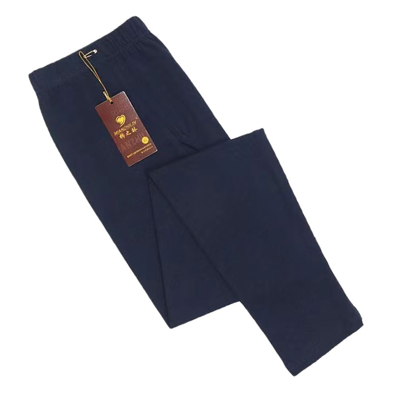 Lycra Cotton Men's Autumn Pants Young and Middle-aged Thin Warm Pants Men's Single Piece High Waist Large Size Leggings