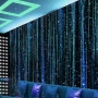 闪光酒吧科技3d立体墙纸