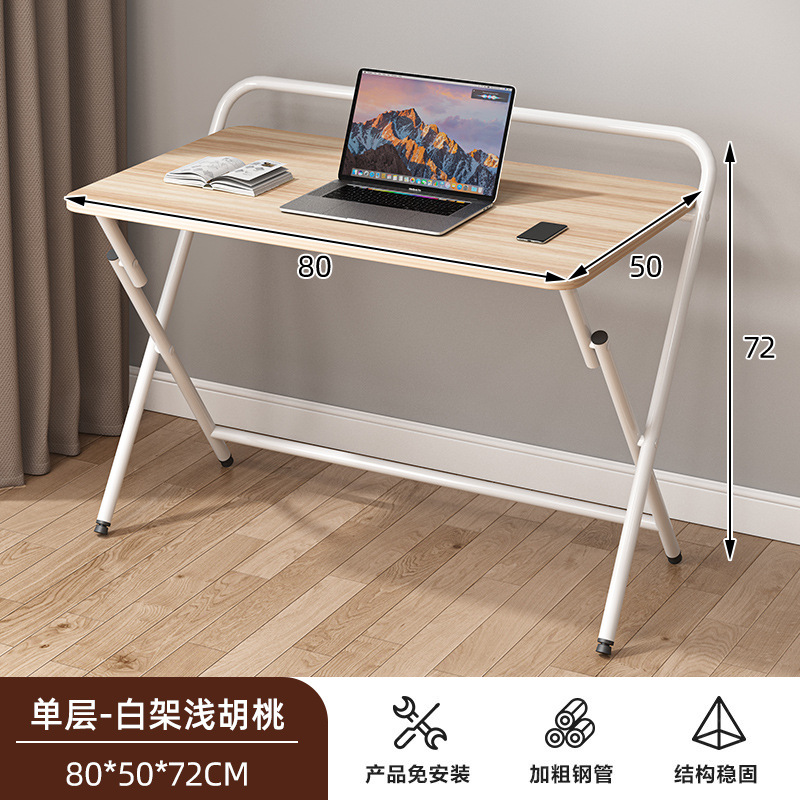 Mesa de computadora plegable, escritorio de escritorio plegable