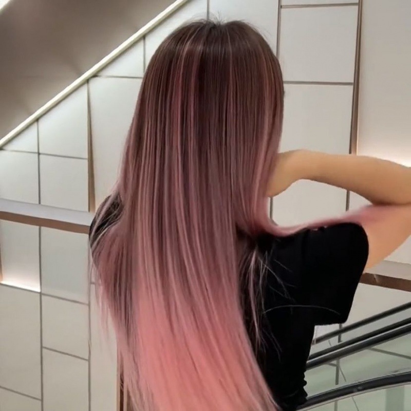 오리지널 땋은 머리 고폭염색 50cm 라이트핑크 200묶음