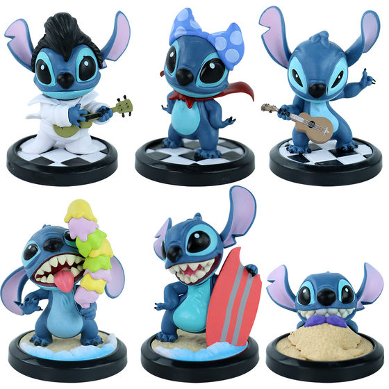 Hand-held Star Baby Stitch Summer Style Stitch Animation Doll Gashapon Machine Desktop Decoration Mold