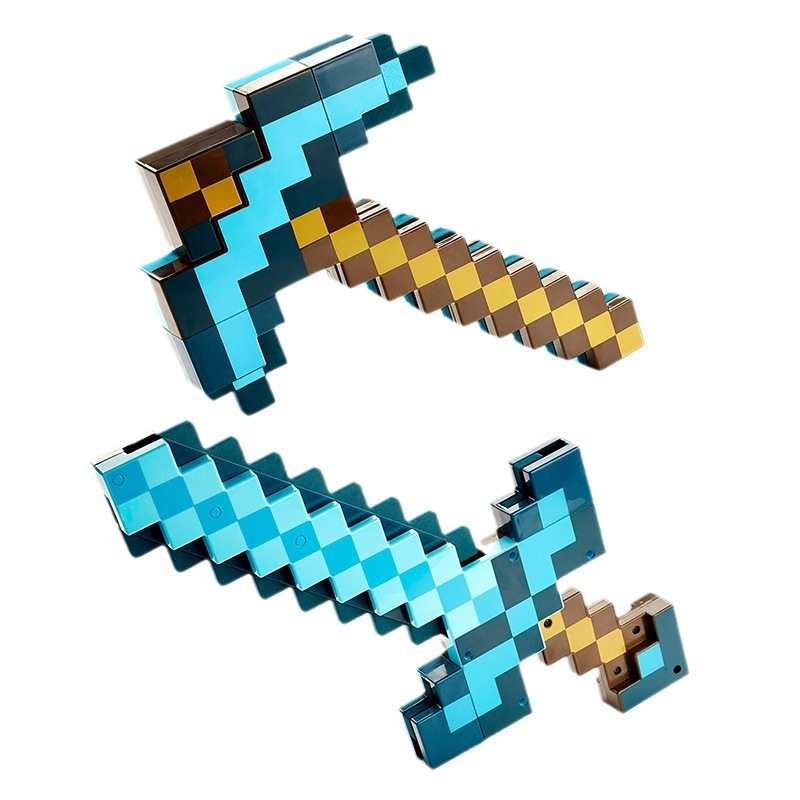Minecraft おもちゃの剣とピックツール 2-in-1 変身武器モデル Amazon ベストセラーギフト|undefined