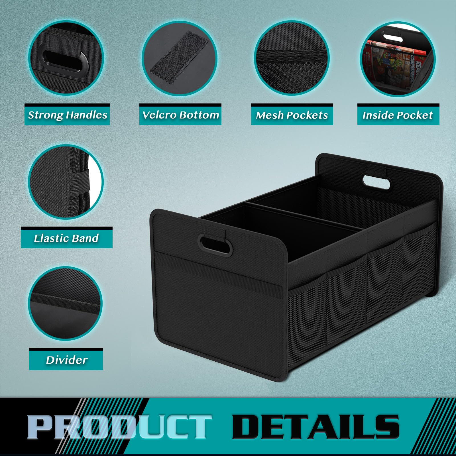 Cross-Border Popular Trunk Storage Box Large Capacity Car Trunk Car Multifunctional Storage Box Customization