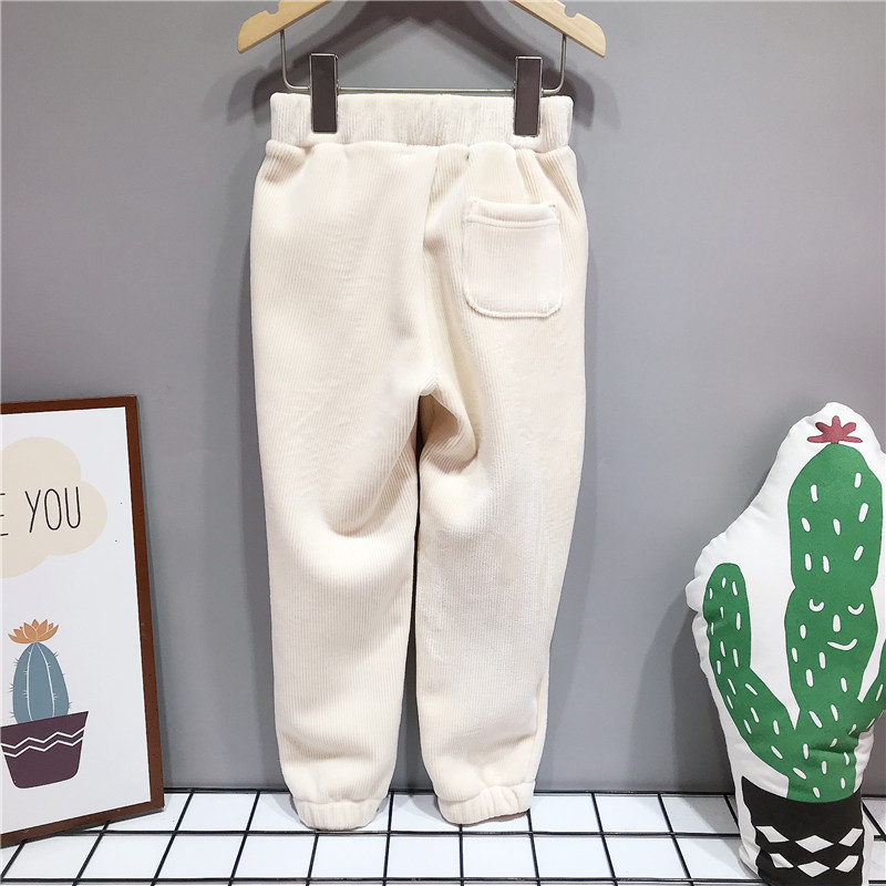 겨울 여자 미니 벨벳 기모 패딩 레그 스포츠 바지 TKTM234T54B 의 한국 버전 아동복 세대