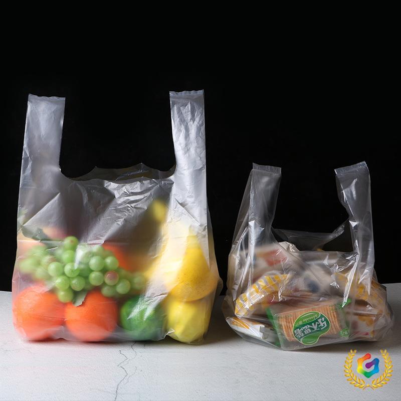 ✅塑料袋背心袋食品手提袋 小白袋透明打包袋 一次性白色方便袋