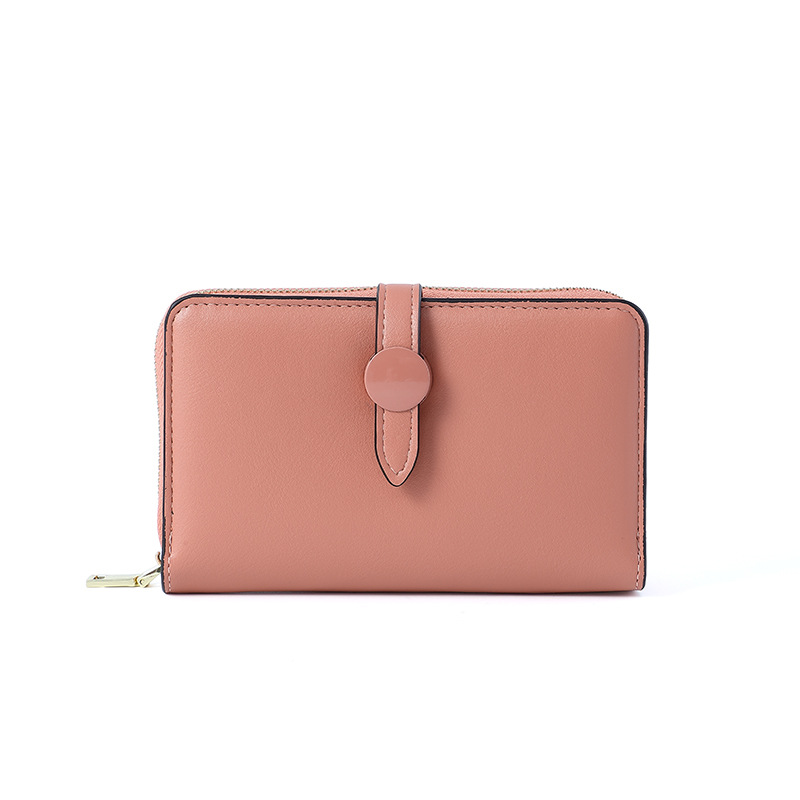 Color sólido corto de las mujeres a juego 2023 verano simple transfronterizo monedero coreano creativo multi-Tarjeta cartera fabricante