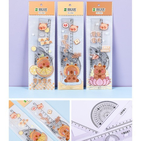 工場卸売新しいクリエイティブ透明定規学生定規三角プレート試験絵画 4 ピース定規卸売|undefined