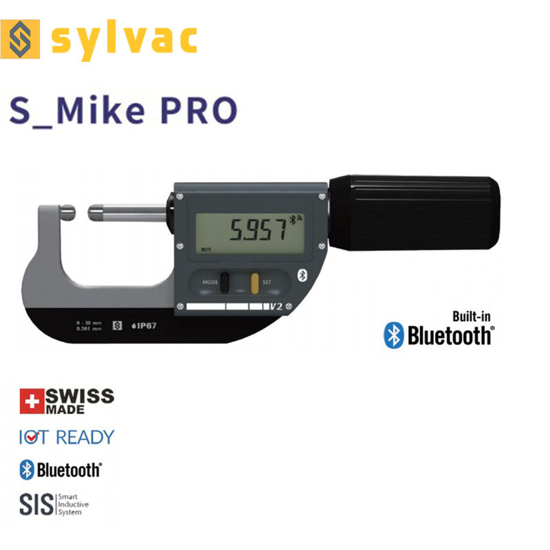 瑞士 sylvac 电子 分厘卡 S_Mike PRO CONE 蓝牙 数显 千分尺