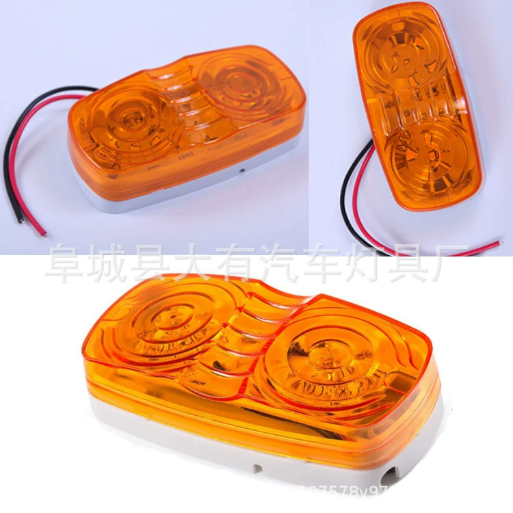 Заводская поставка 24vled двойной Круглый боковой свет 10LED грузовик сигнальный свет прицеп световой сигнал Внешняя торговля трансграничной