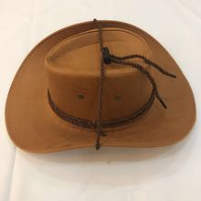 現貨新款歐美男士西部牛仔帽 亞馬遜復古麂皮絨遮陽防曬騎士帽