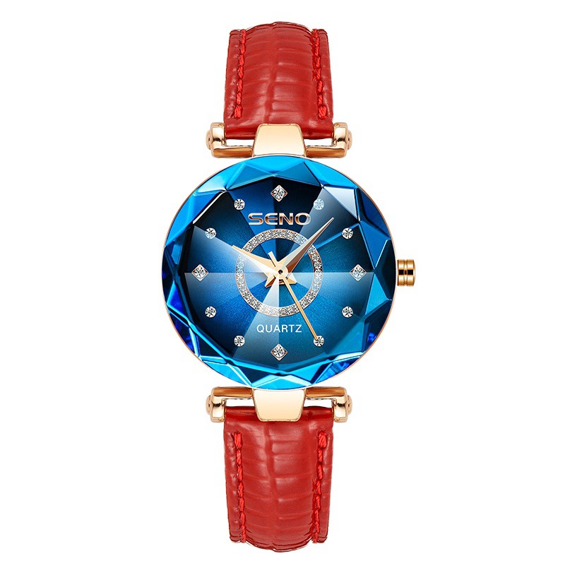 Reloj de mujer Ocean Heart, cuarzo, correa de acero con incrustaciones, elegante e impermeable
