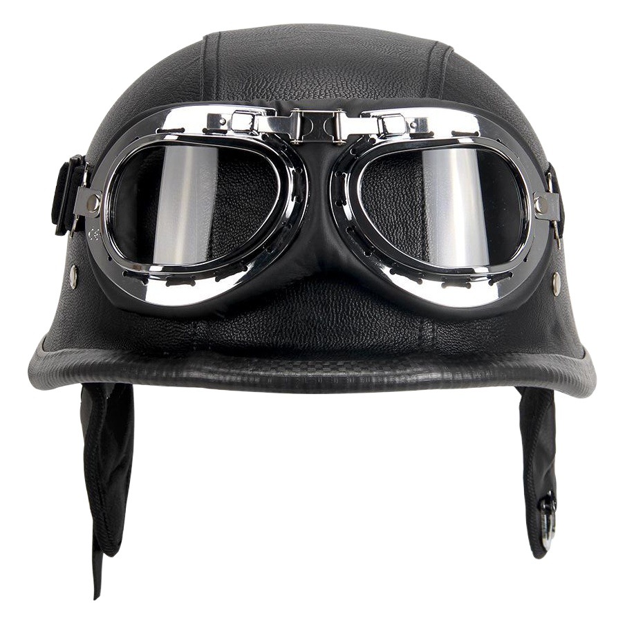 Casco de motocicleta Casco Retro de motocicleta Ciclismo Harley Mirror Casco de bicicleta eléctrica Half Casco Casco de bicicleta de montaña Casco