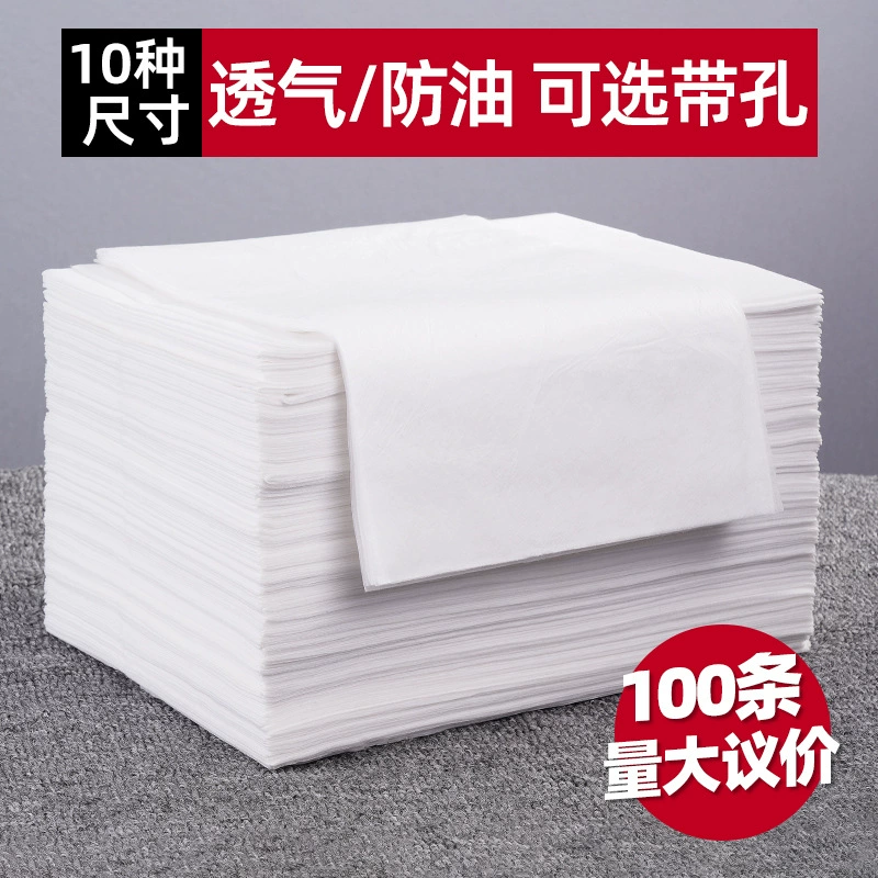 Утолщенные 100 одноразовых простыней для салонов красоты с отверстиями для маслостойкой и водонепроницаемой массажной кровати для ног, дышащая подкладка с отверстиями