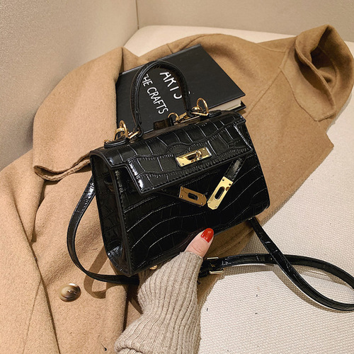 Bags for women 2024 new style fashionable light luxury Kelly bag foreign style portable small square bag high-end single shoulder crossbody bag