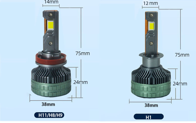 N13S High Power Three Copper Tube 260W LED Headlight H7H4H119005D2H19012H3 Decoding Car Light_voghion.com