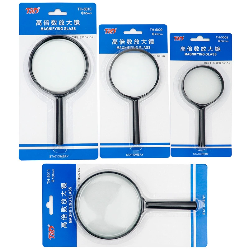 Стеклянная линза ручная лупа для чтения высокой четкости для пожилых студентов Обслуживание идентификации детей Высокая четкость Высокая Кратность