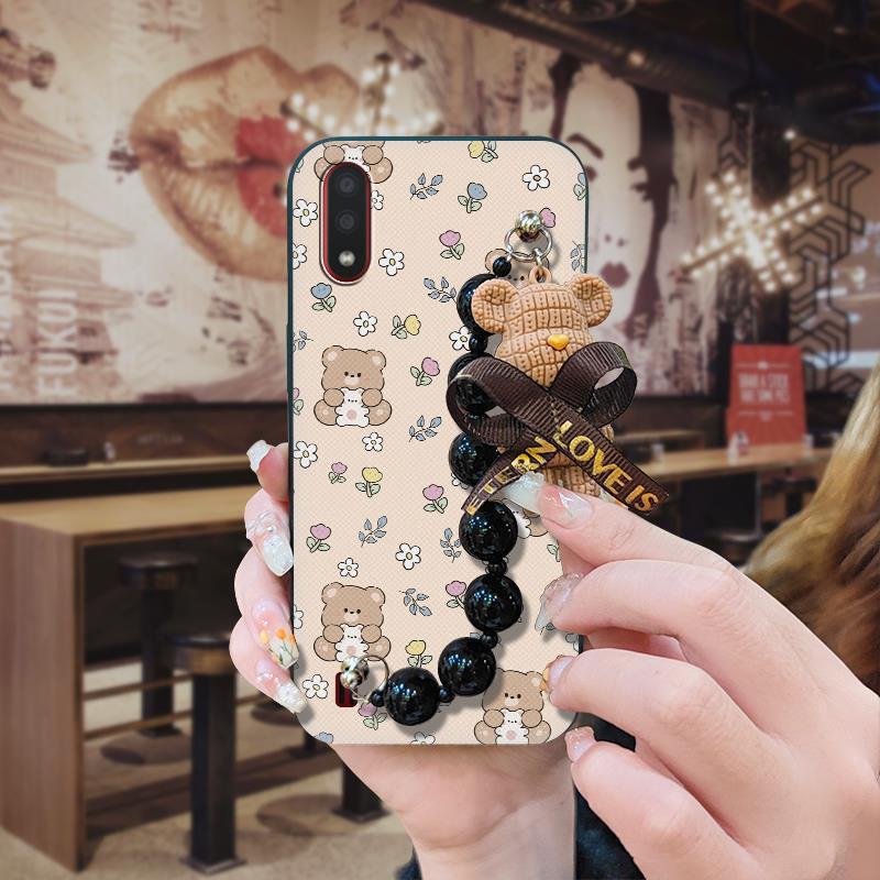 Suitable for Samsung mobile phone shell luxury creative simple men's and women's high-end black pearl ornaments trendy new soft shell