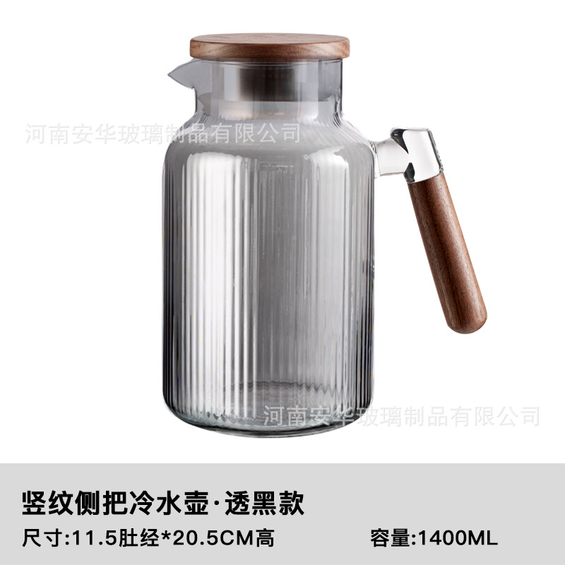 tetera de agua fría de vidrio resistente a altas temperaturas set doméstico de agua hirviendo de gran capacidad tetera de agua fría taza de agua fría tetera doméstica sala de estar