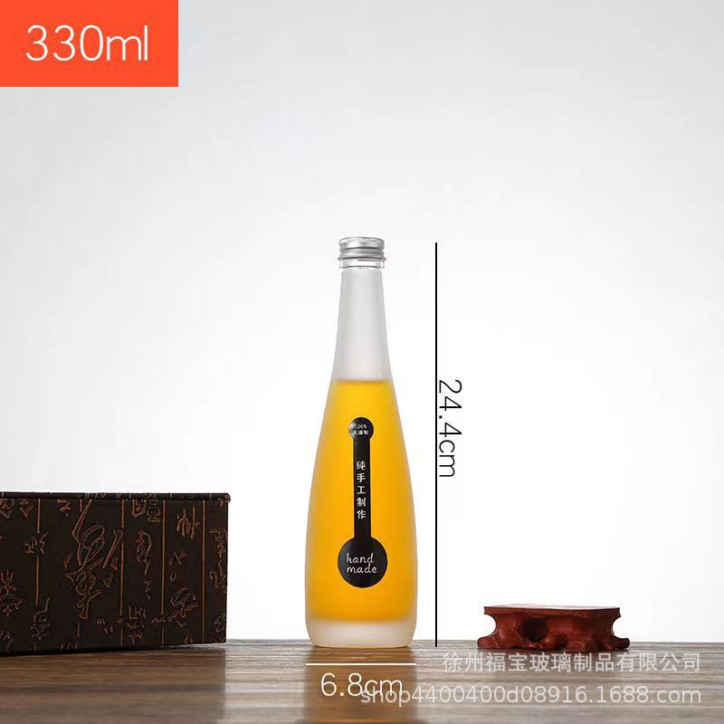 Botella de vino de hielo, botella de vidrio vacía, botella de vino de 375ml, botella de vino tinto de alta calidad, botella de vino de 500ml, botella de vidrio de vino de fruta