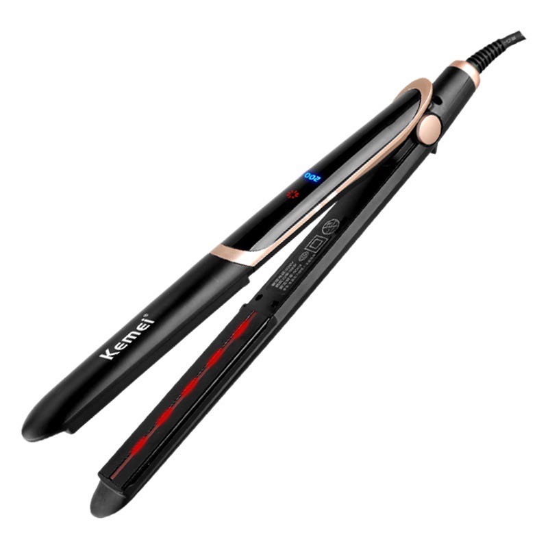 Plancha y peine alisador de cabello Kemei, plancha de pelo con iones negativos que no daña el cabello, modelo KM-2219, plancha de pelo de calentamiento rápido a temperatura constante. image 1