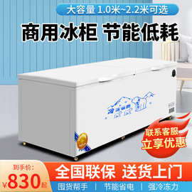 冰柜商用大容量卧式冰箱家用冷藏冷冻保鲜双温冷柜展示冷柜冰箱雪