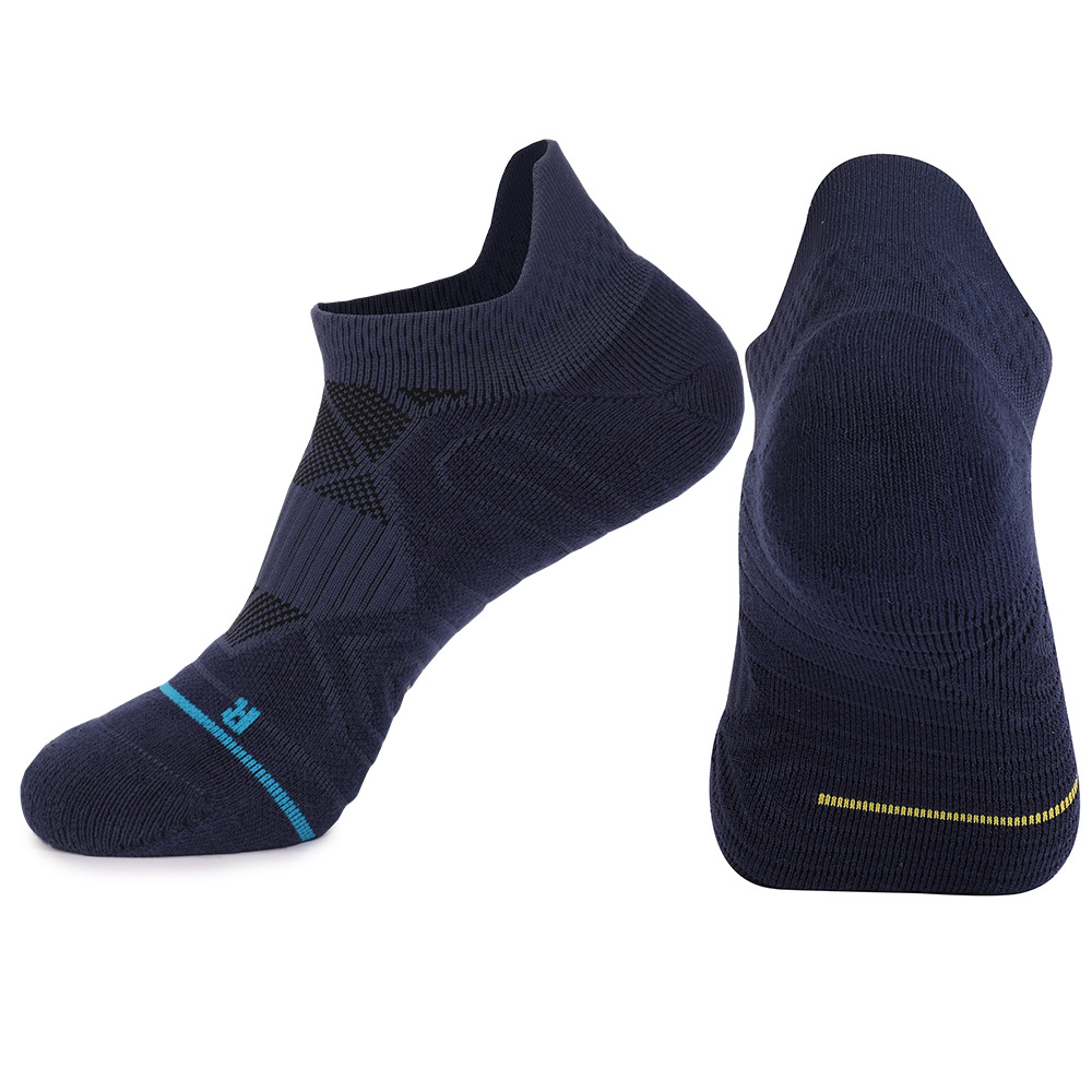 Calcetines de baloncesto de tubo corto antideslizantes transfronterizos, absorbentes de sudor, transpirables y gruesos, calcetines de fondo de toalla, calcetines deportivos que absorben los golpes, calcetines para correr para hombres y mujeres