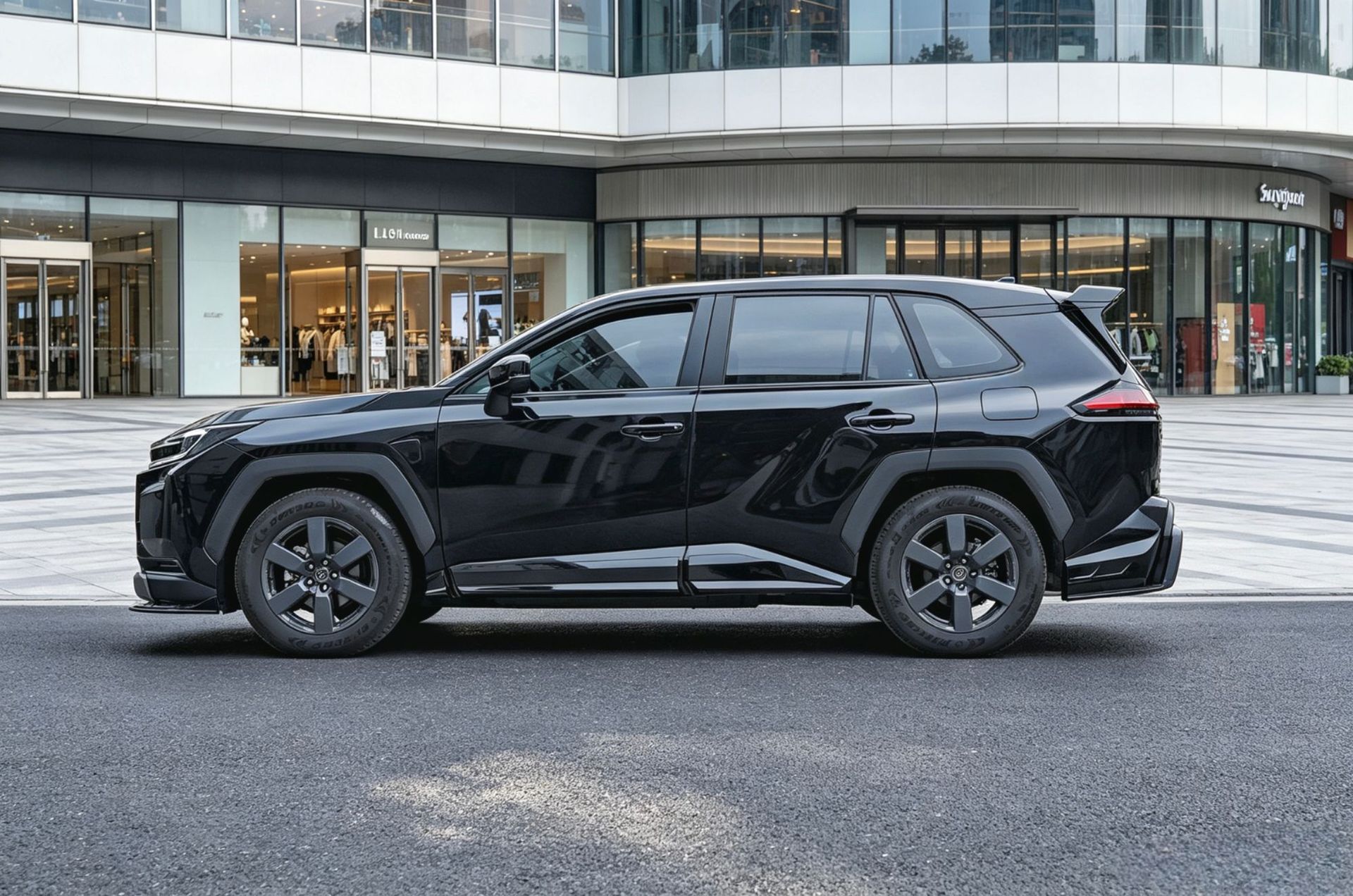 Suitable for 26 Models of Rav4, Rongfang, and Wildlander Modified Front Spoiler, Side Skirts, Rear Bumper, Roof Wing, Rear Diffuser, and Louvered Spoiler