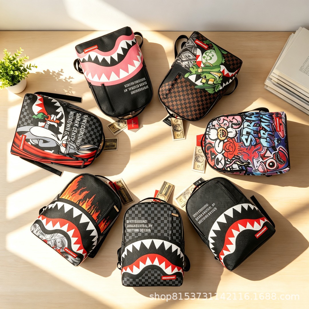 Shark GOD brendi gündəlik və məktəbli bel çantası